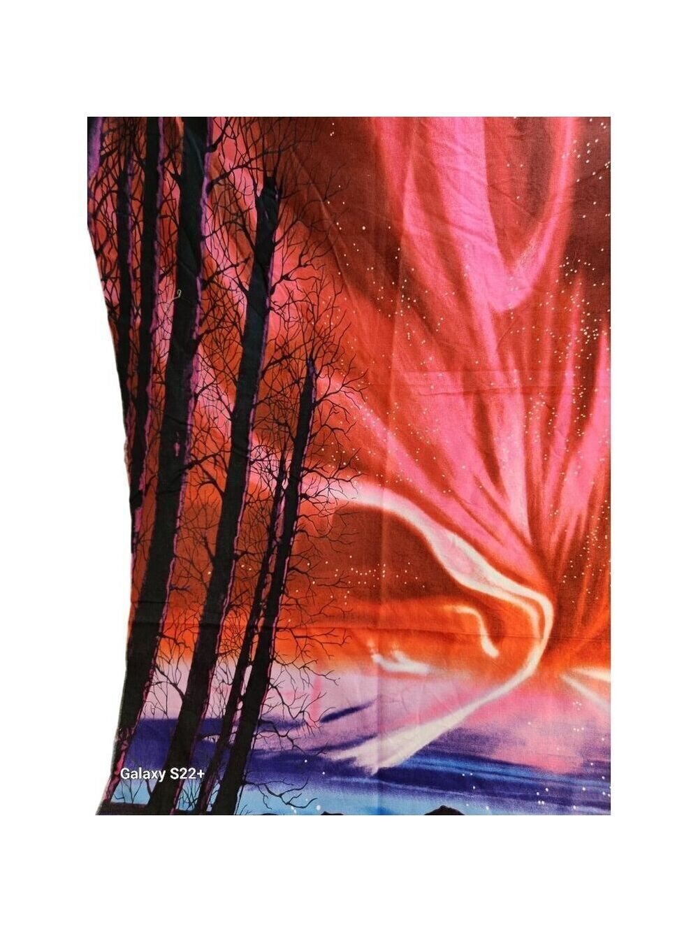 Northern Lights Inspired Fabric Panel By Frond Design Studios 24 x 44"